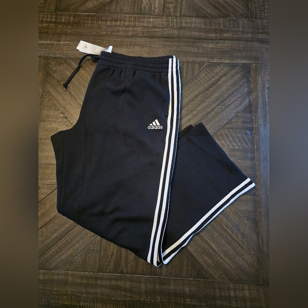 Adidas 4XL Mens Essentials Warm-up 3-stripes Tracksuit Bottoms GK9267 Black
